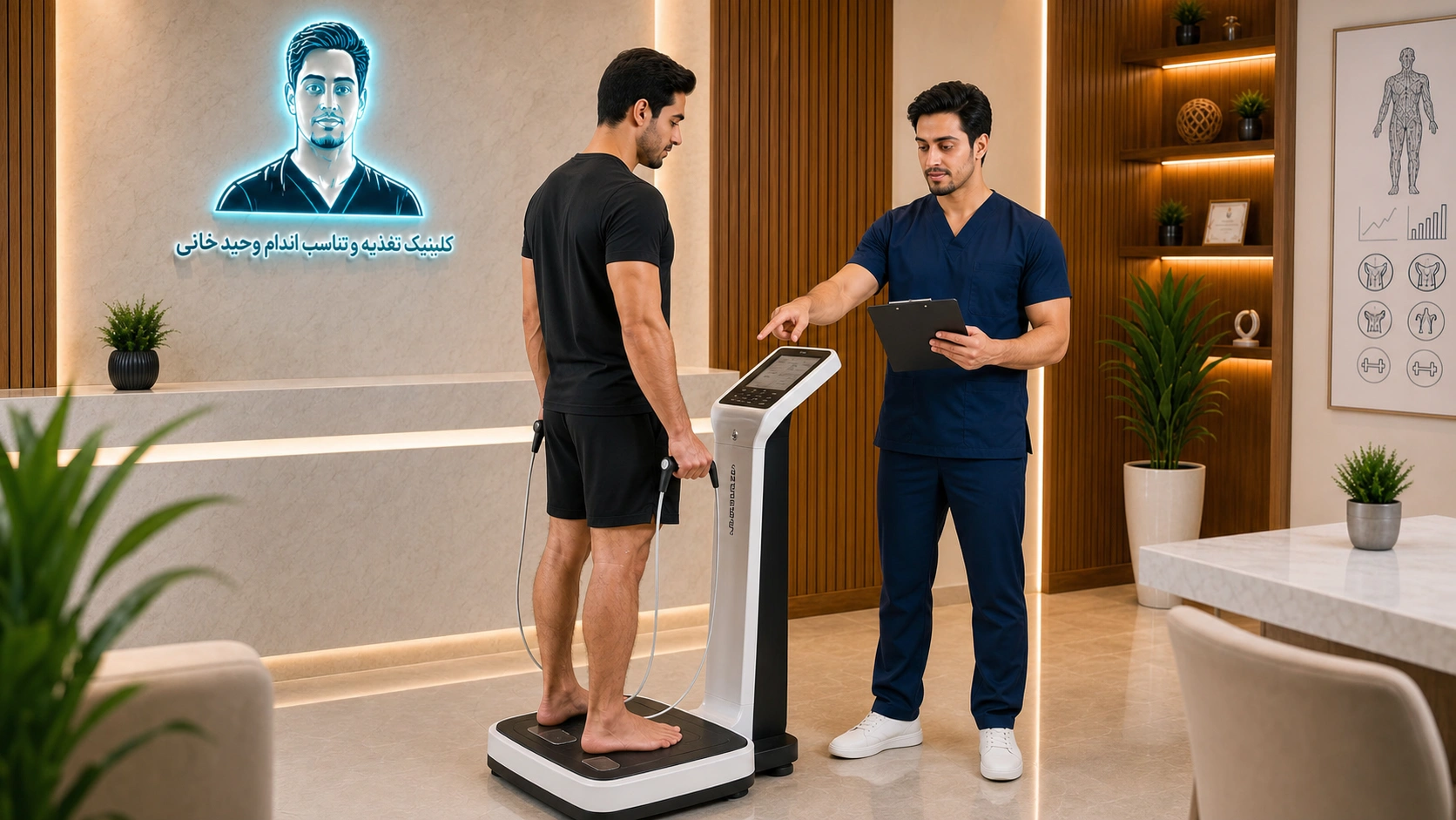 دستگاه آنالیز بدن در پاسداران | بررسی چربی و عضله