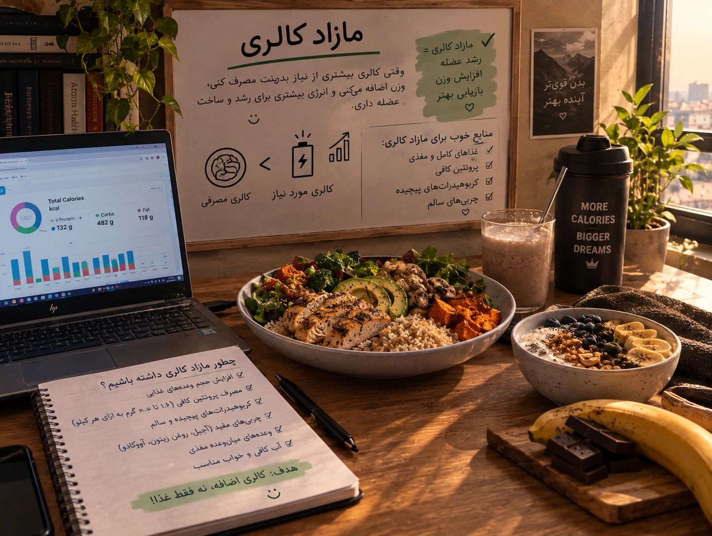 مازاد کالری چیست؟ | چگونه با افزایش کالری وزن اضافه کنیم؟
