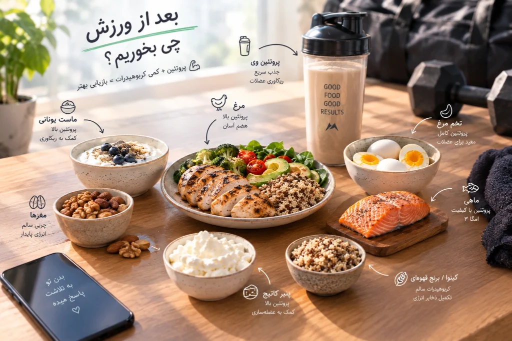 بعد از ورزش چی بخوریم؟ بهترین تغذیه بعد از تمرین