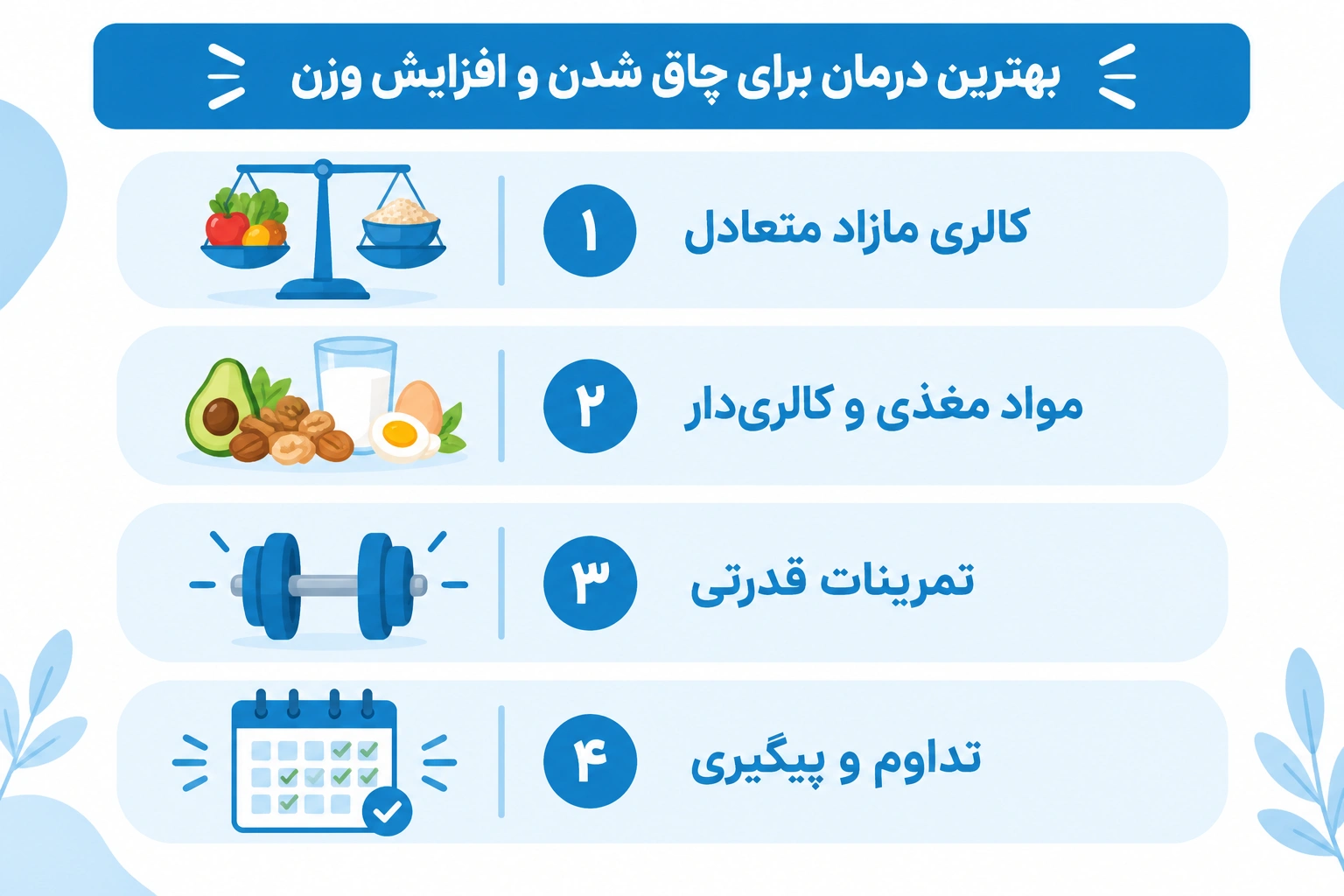 بهترین درمان برای چاق شدن و افزایش وزن چیست