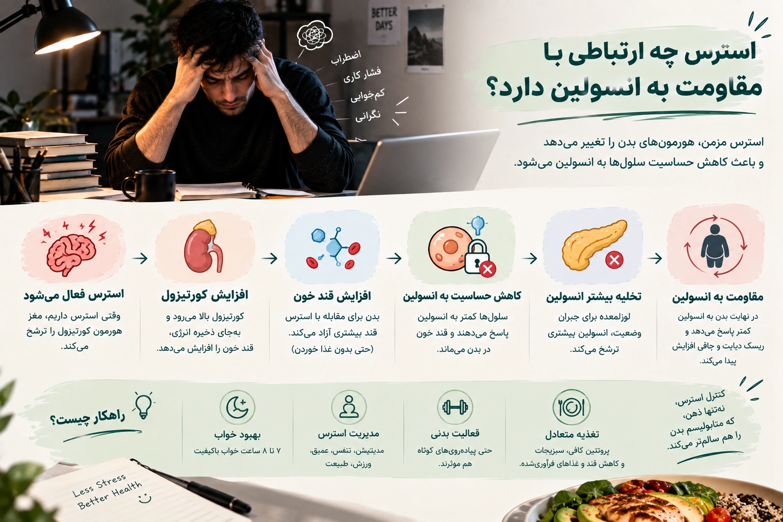 استرس چه ارتباطی با انسولین دارد؟