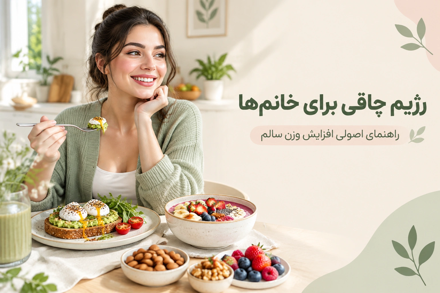 رژیم چاقی برای خانم‌ ها | راهنمای اصولی افزایش وزن سالم