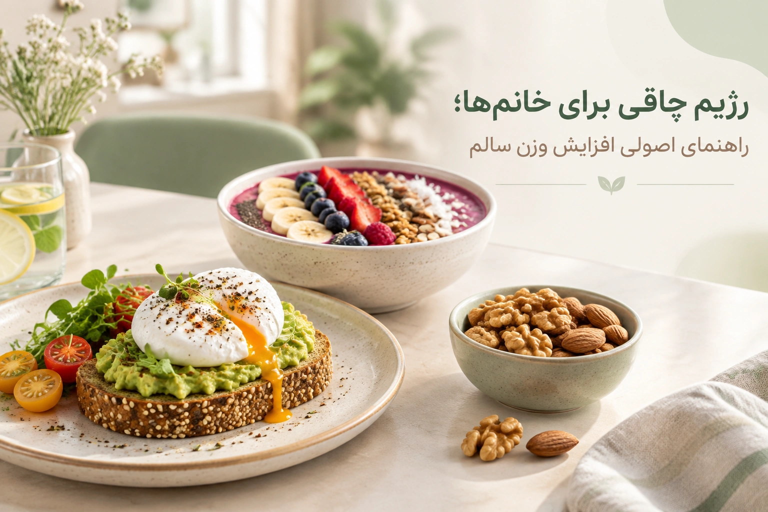 رژیم چاقی برای خانم‌ ها | راهنمای اصولی افزایش وزن سالم