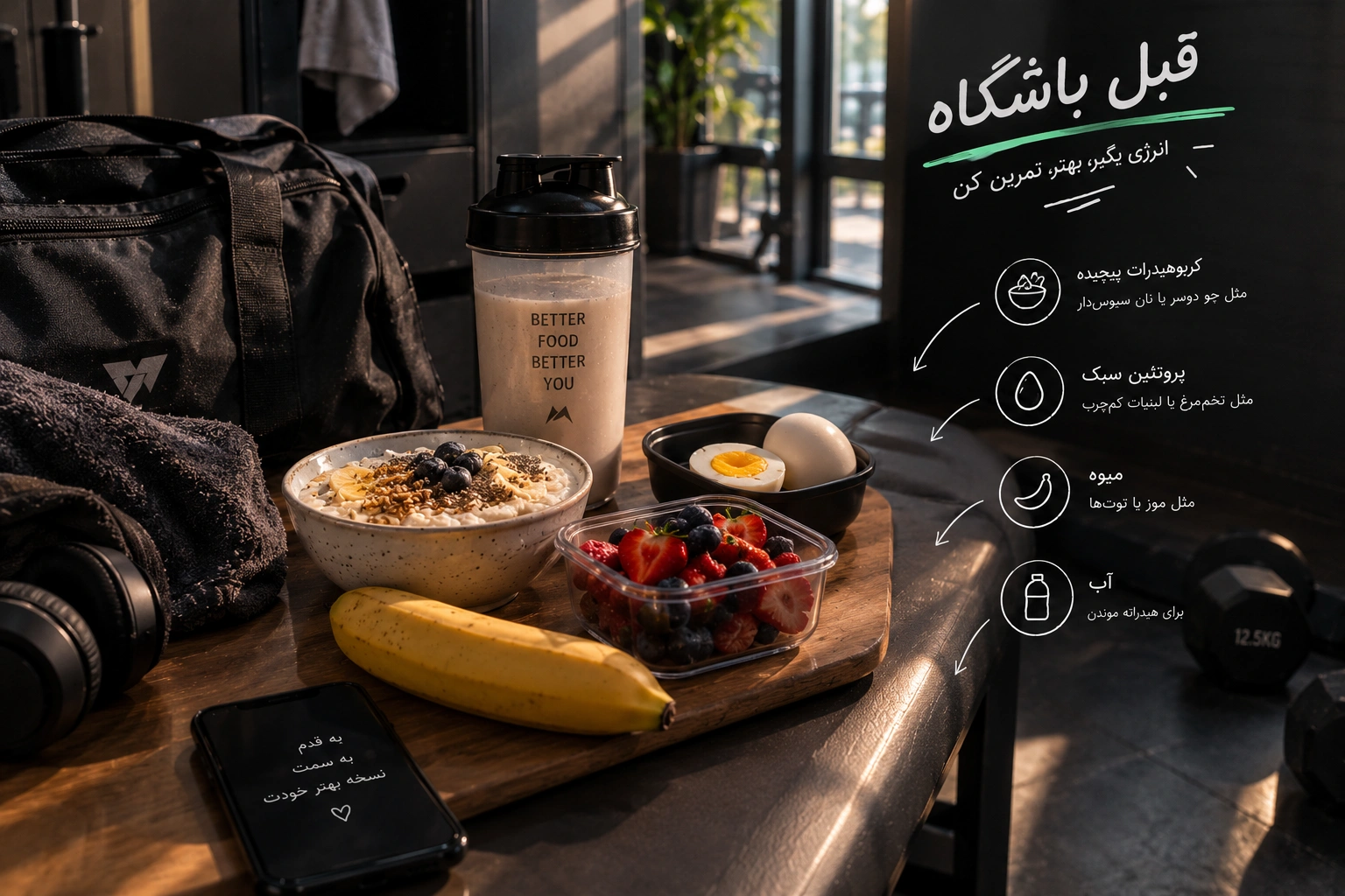 قبل باشگاه چی بخوریم؟ بهترین تغذیه قبل از ورزش و بدنسازی