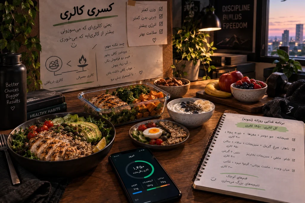 کسری کالری چیست؟ | نقش کسری کالری در لاغری و کاهش وزن