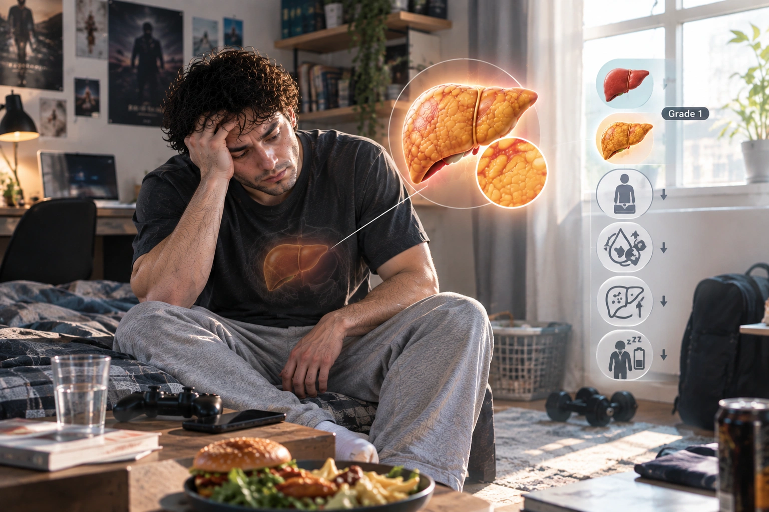 کبد چرب گرید ۱ چیست؟ | علائم و روش کنترل کبد چرب