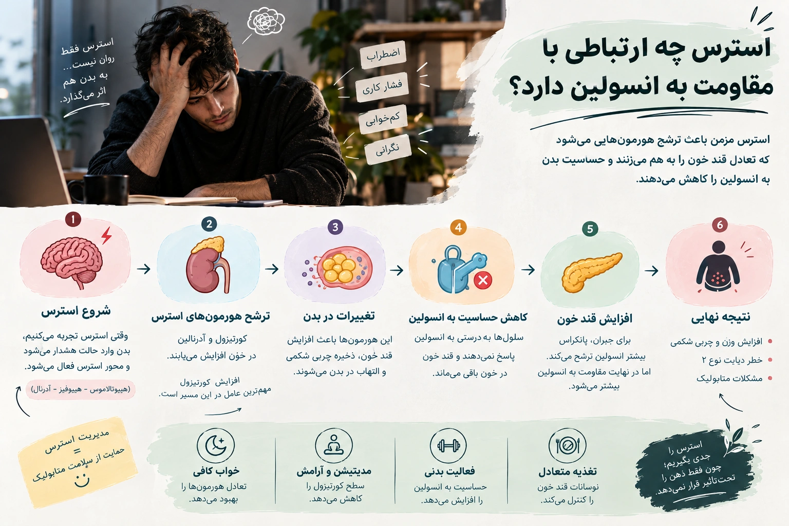 استرس چه ارتباطی با انسولین دارد؟