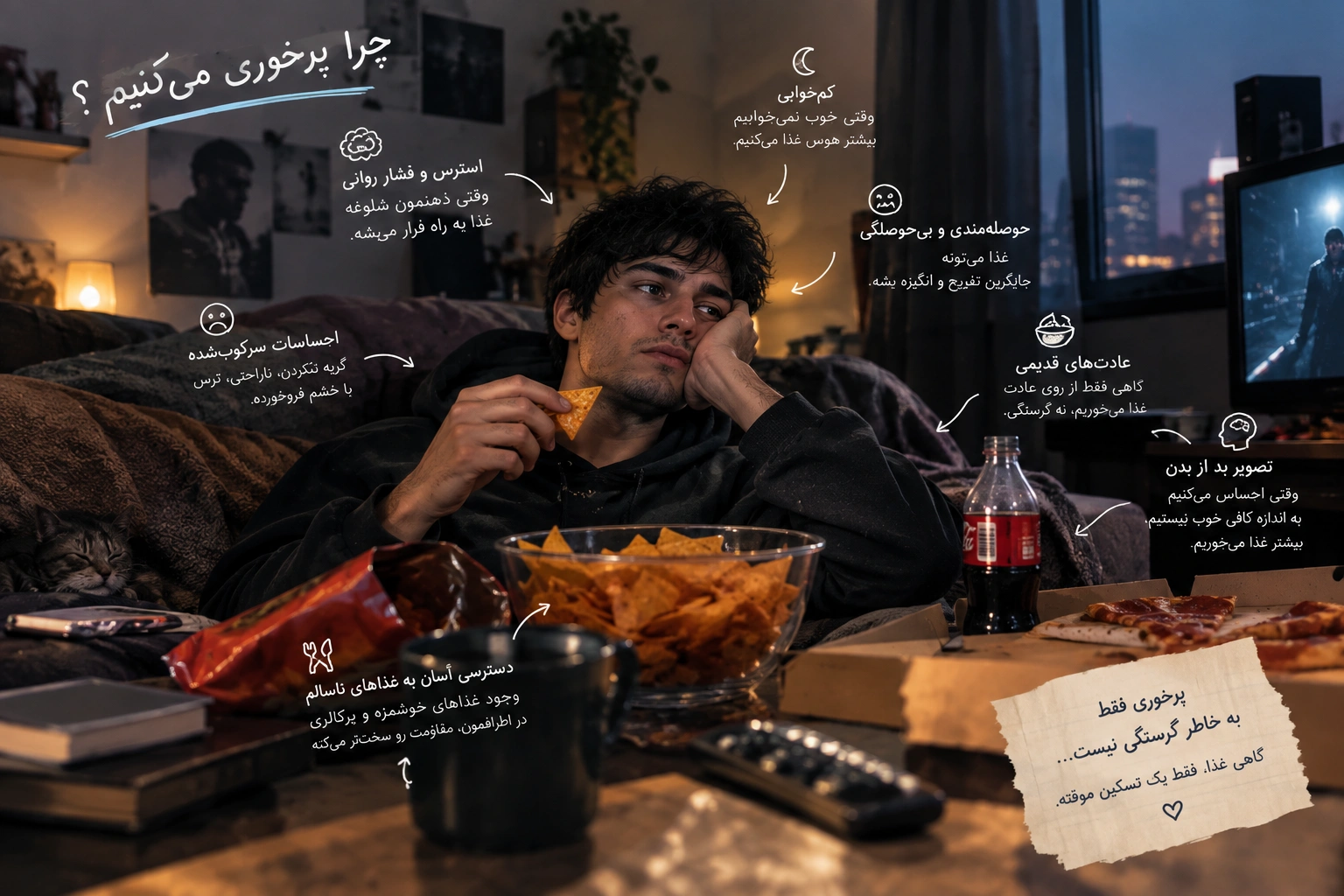 علت پرخوری چیست؟ دلایل پرخوری و راه های کنترل آن