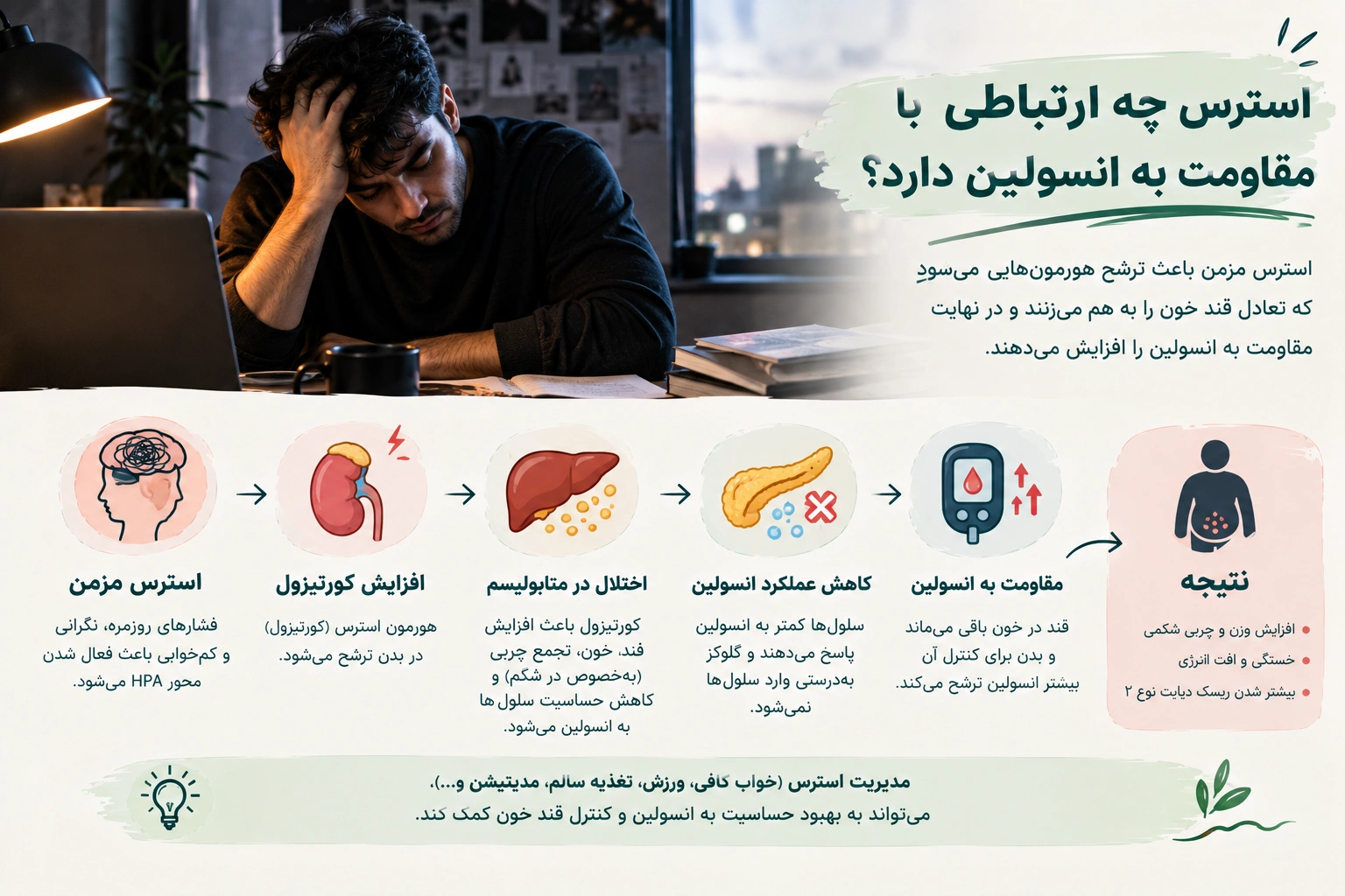 استرس چه ارتباطی با انسولین دارد؟