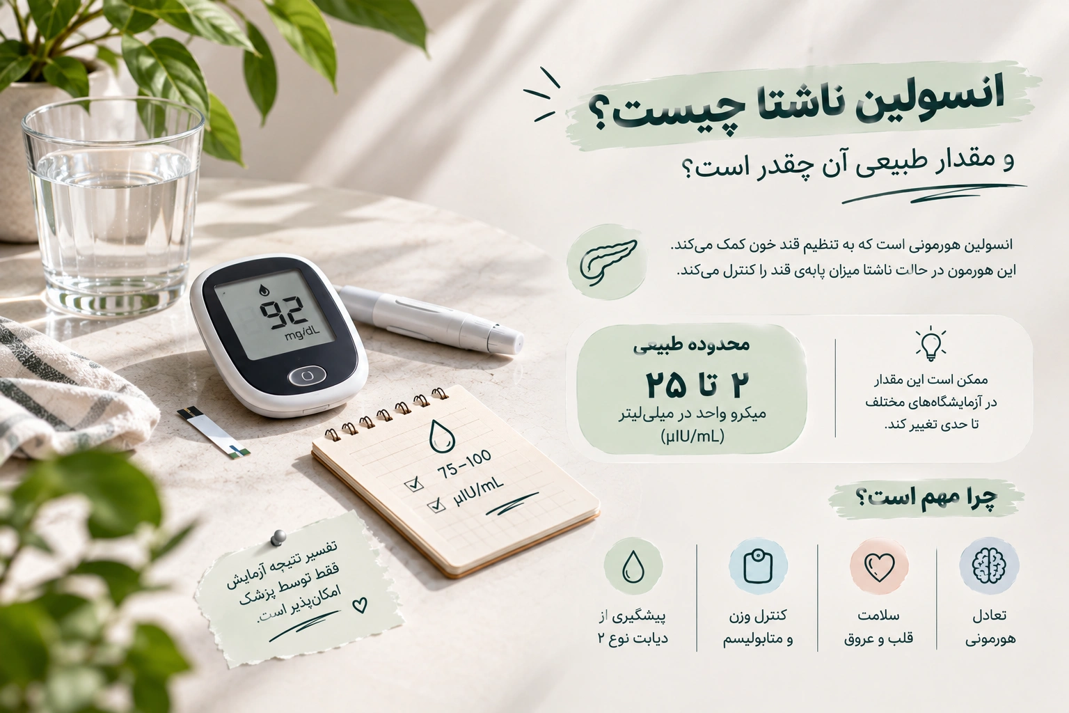 انسولین ناشتا چیست و مقدار طبیعی آن چقدر است؟